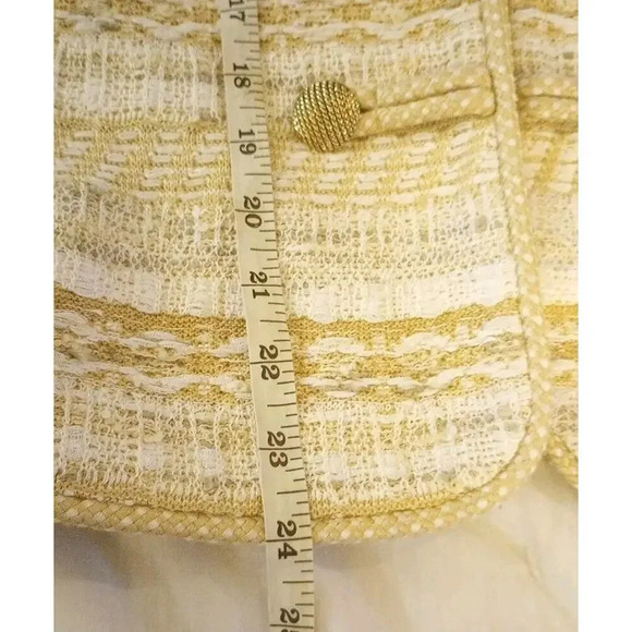 St. John Wool Blend Tweed Blazer New Sz 12 K61S0C1 Butterscotch Speckled $1695 - Picture 11 of 16